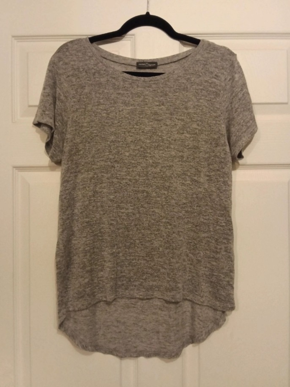 Market & Spruce Heather Gray Short-Sleeve High-Low Tee